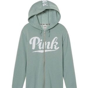 Womens VS PINK Green Hoodie Tunic Size Small